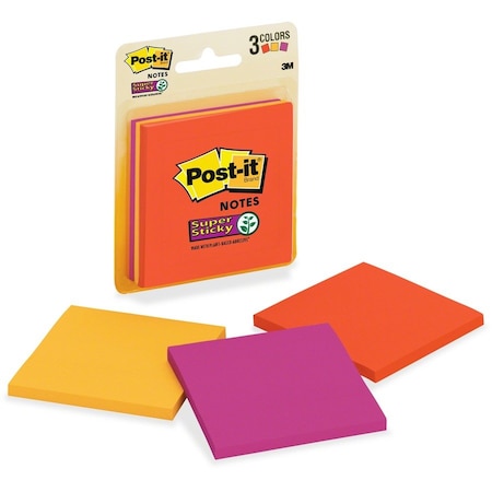 Post-It Notes, Sprstcky, 3X3, Ast Pk MMM3321SSAN